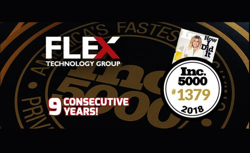 FlexPrint Retains Elite Status in the 2018 Inc. 5000 List of Fastest Growing Companies