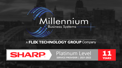 Millennium Business Systems Recognized with Sharp Platinum Level Service Provider Award 2021-2022